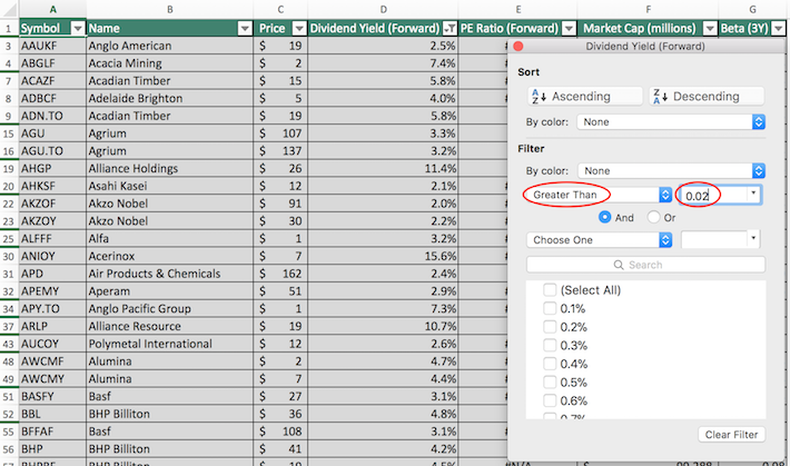 Materials Stocks Excel Tutorial 2